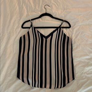 Striped Pink, White, and Navy Top